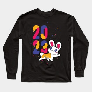 Funny New Years with a cute Rabbit Long Sleeve T-Shirt